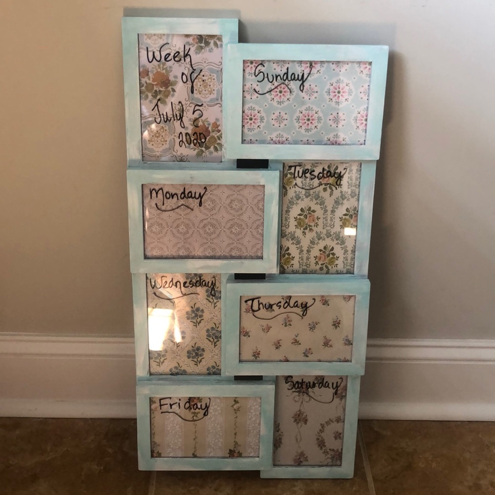 Vintage paper “Week of “ Dry Erase Planner
